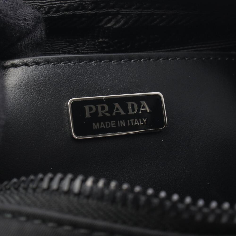 Prada Nylon Shoulder Re Black Leather Bag - Picture 4 of 4